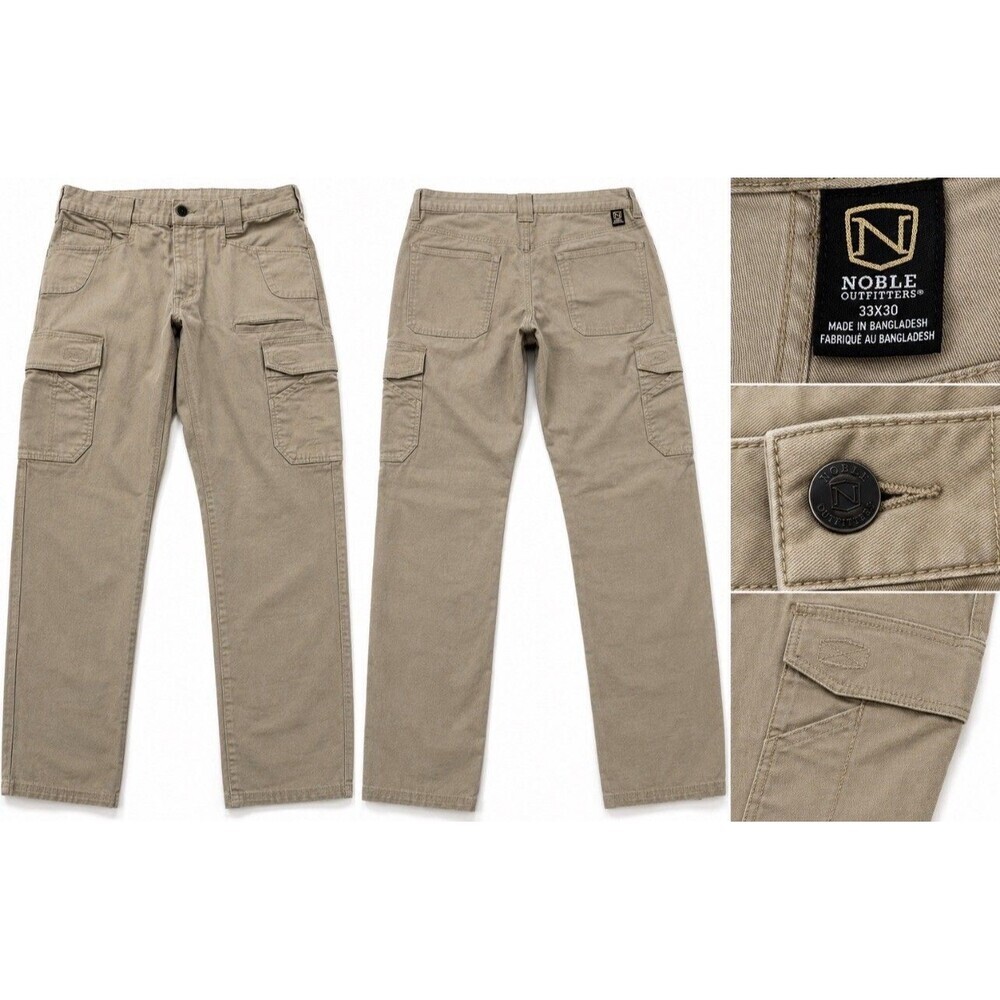 Noble Outfitters Khaki Work Pants 32 x 28.5 Stretch Cargo Utility Tactical Ranch